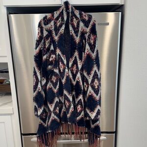 Simply Couture Multicolor Textured Cardigan 3X